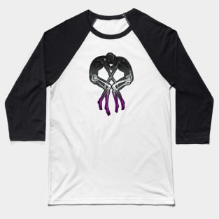 ASexual Flag Skeleton Love Baseball T-Shirt